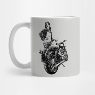 Girl with a motorcycle Mug